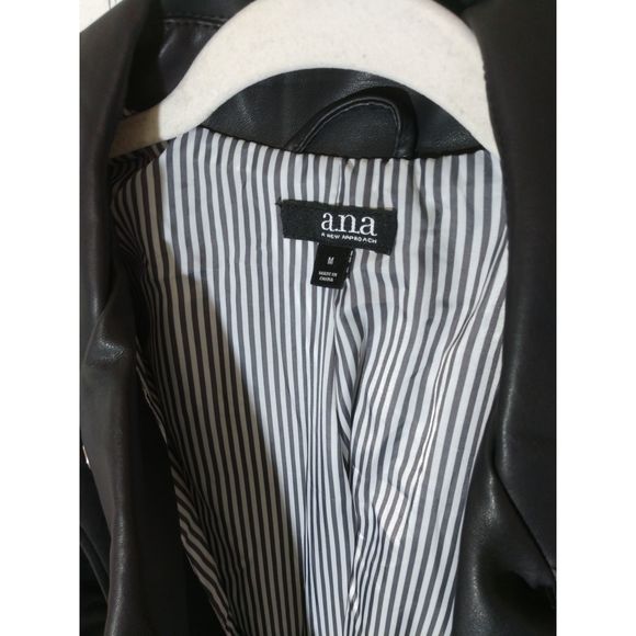 a.n.a Faux black leather jacket, M - Picture 3 of 7